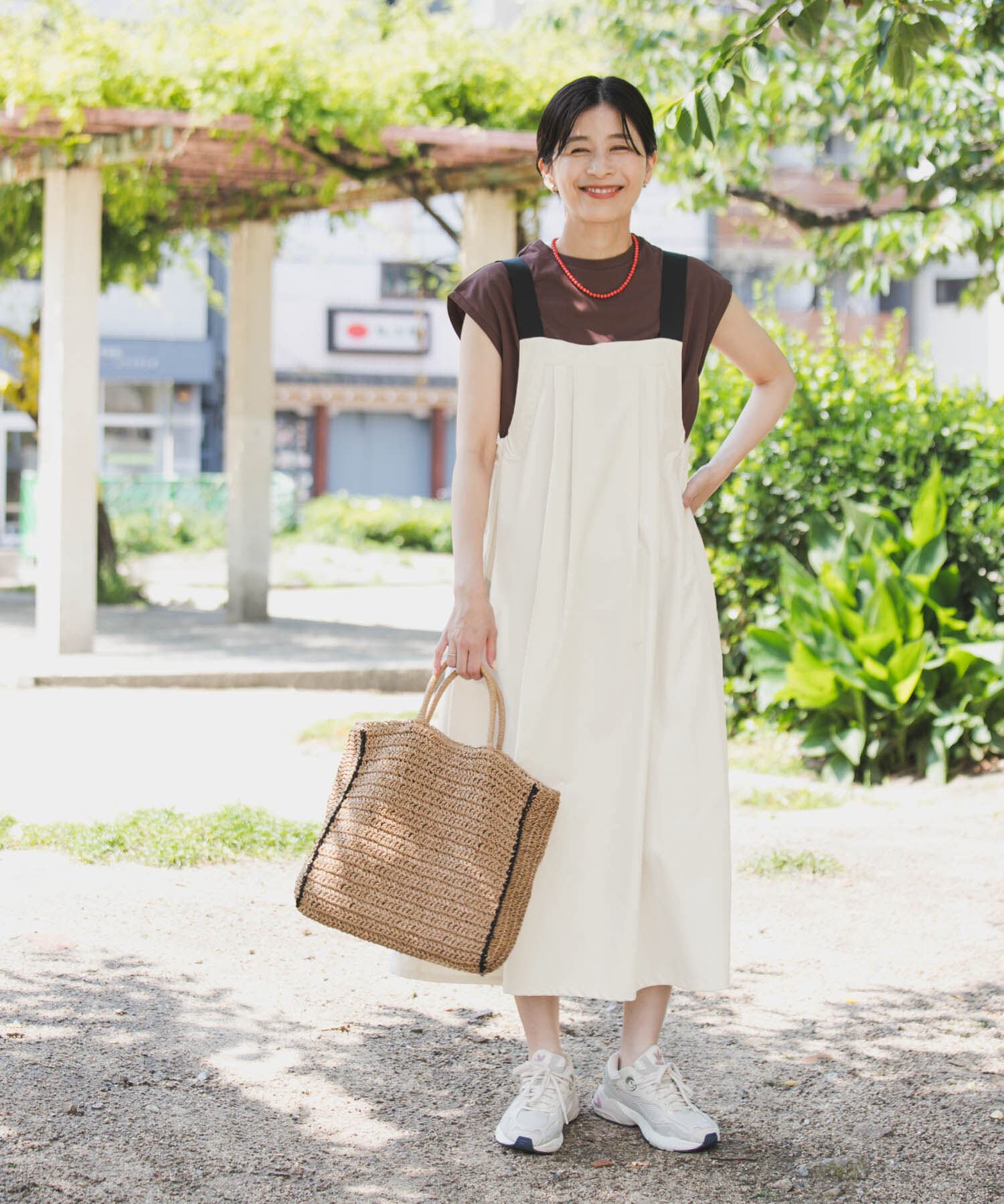 URBAN RESEARCH DOORS「『WEB/一部店舗限定カラー』『UR TECH POLIsh POLI』ワークジャンスカ」|ワンピース|