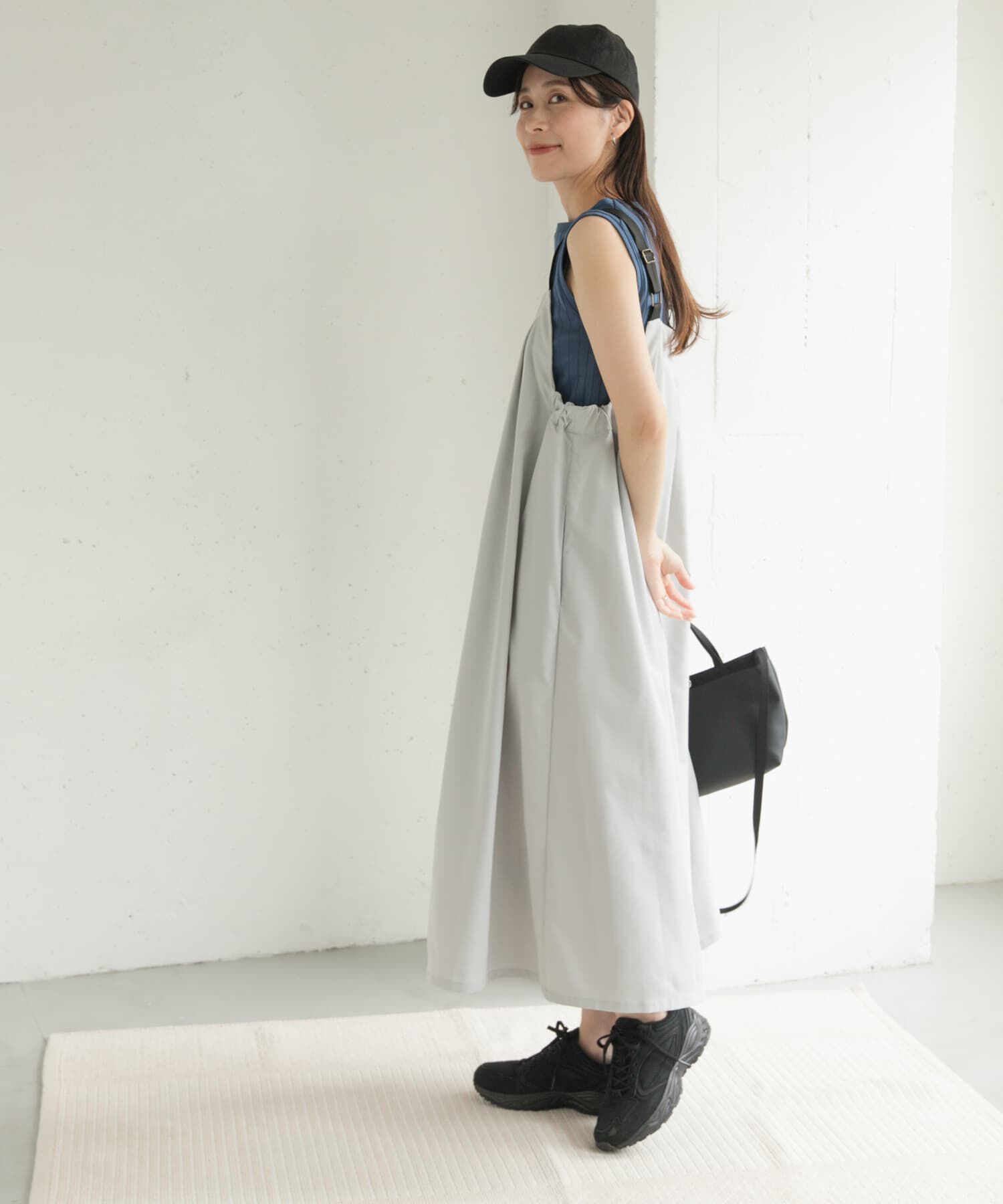 URBAN RESEARCH DOORS「『WEB/一部店舗限定カラー』『UR TECH POLIsh POLI』ワークジャンスカ」|ワンピース|