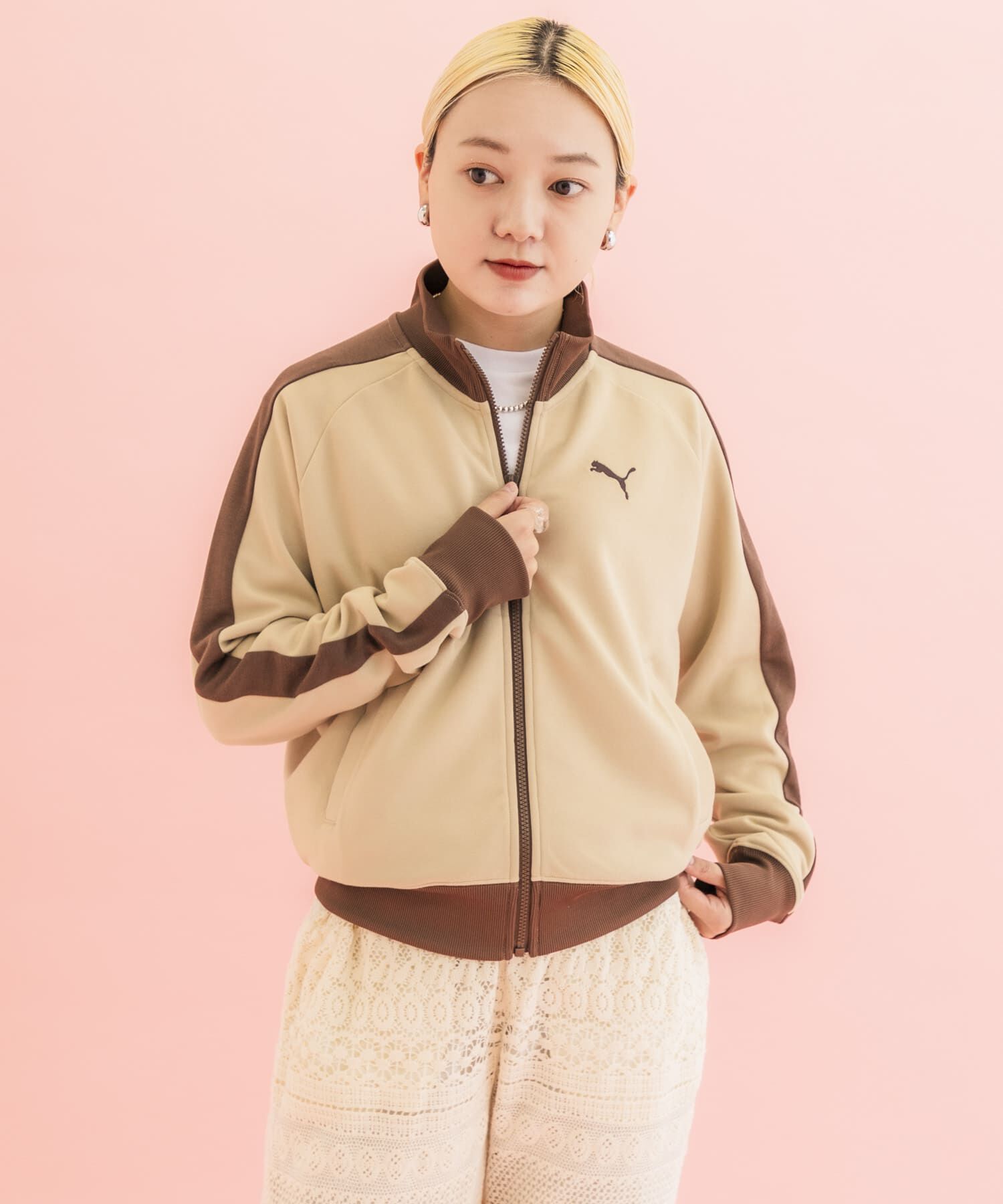 URBAN RESEARCH DOORS「『別注』PUMA&times;DOORS　T7 TRACK JACKET」|ノーカラーコート|