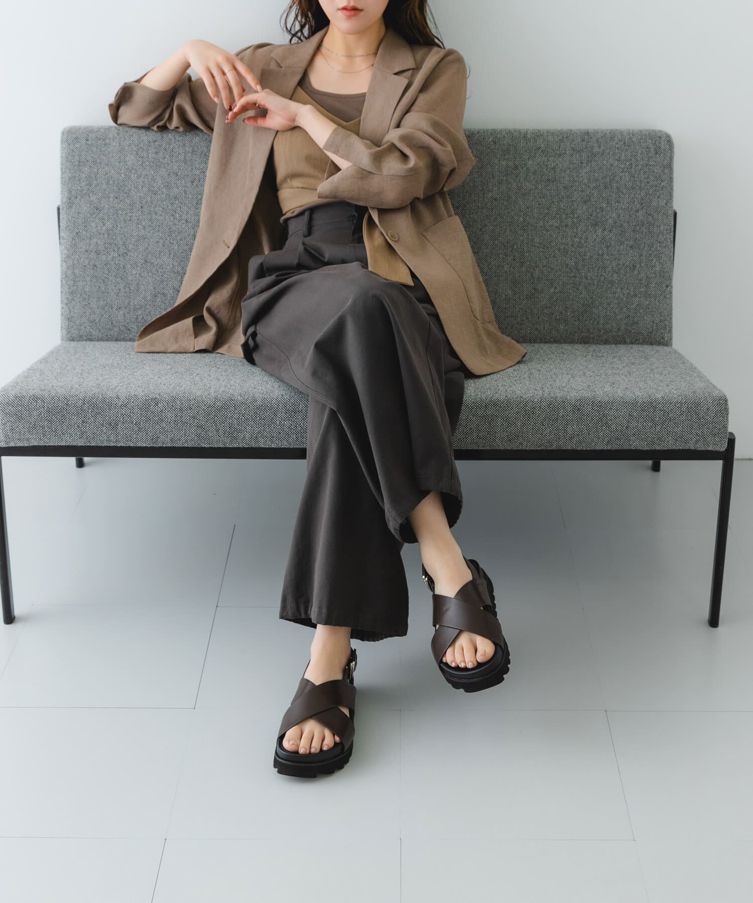 RODE SKO「フットベッドクロスサンダル」|サンダル|