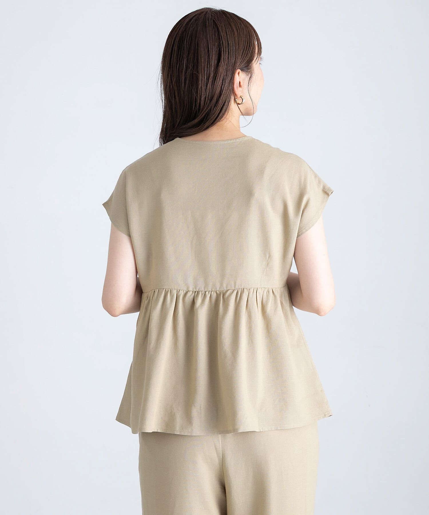 Sonny Label 「『WEB/一部店舗限定』リネン混ペプラムセットアップ」|ワンピース|