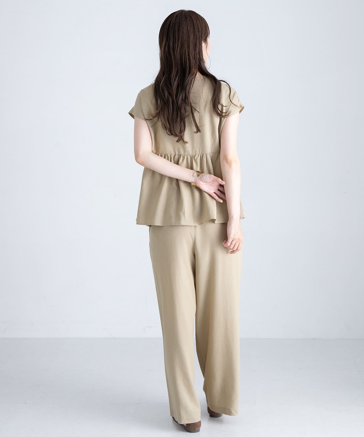 Sonny Label 「『WEB/一部店舗限定』リネン混ペプラムセットアップ」|ワンピース|