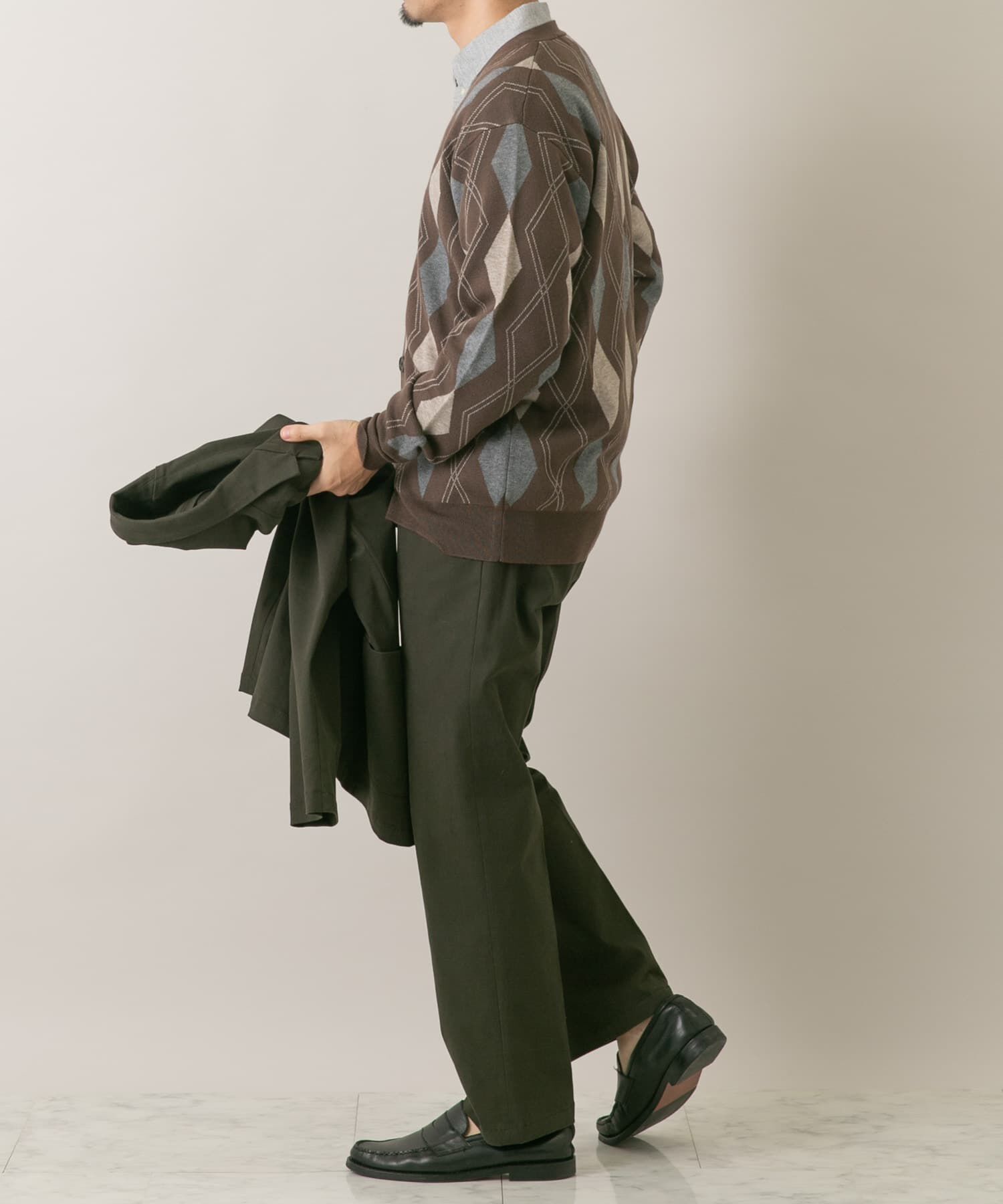 URBAN RESEARCH ROSSO「『WEB限定』アーガイルニットカーディガン」|カーディガン|