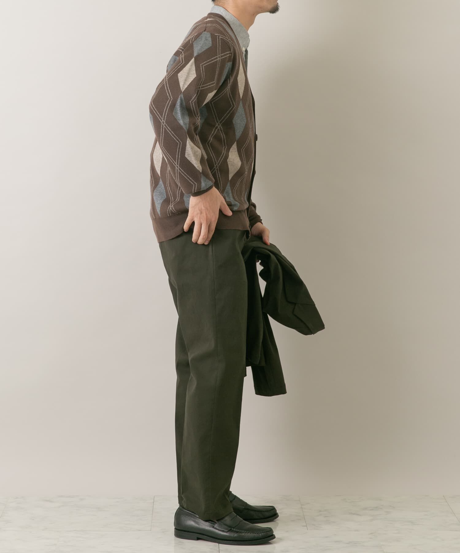 URBAN RESEARCH ROSSO「『WEB限定』アーガイルニットカーディガン」|カーディガン|