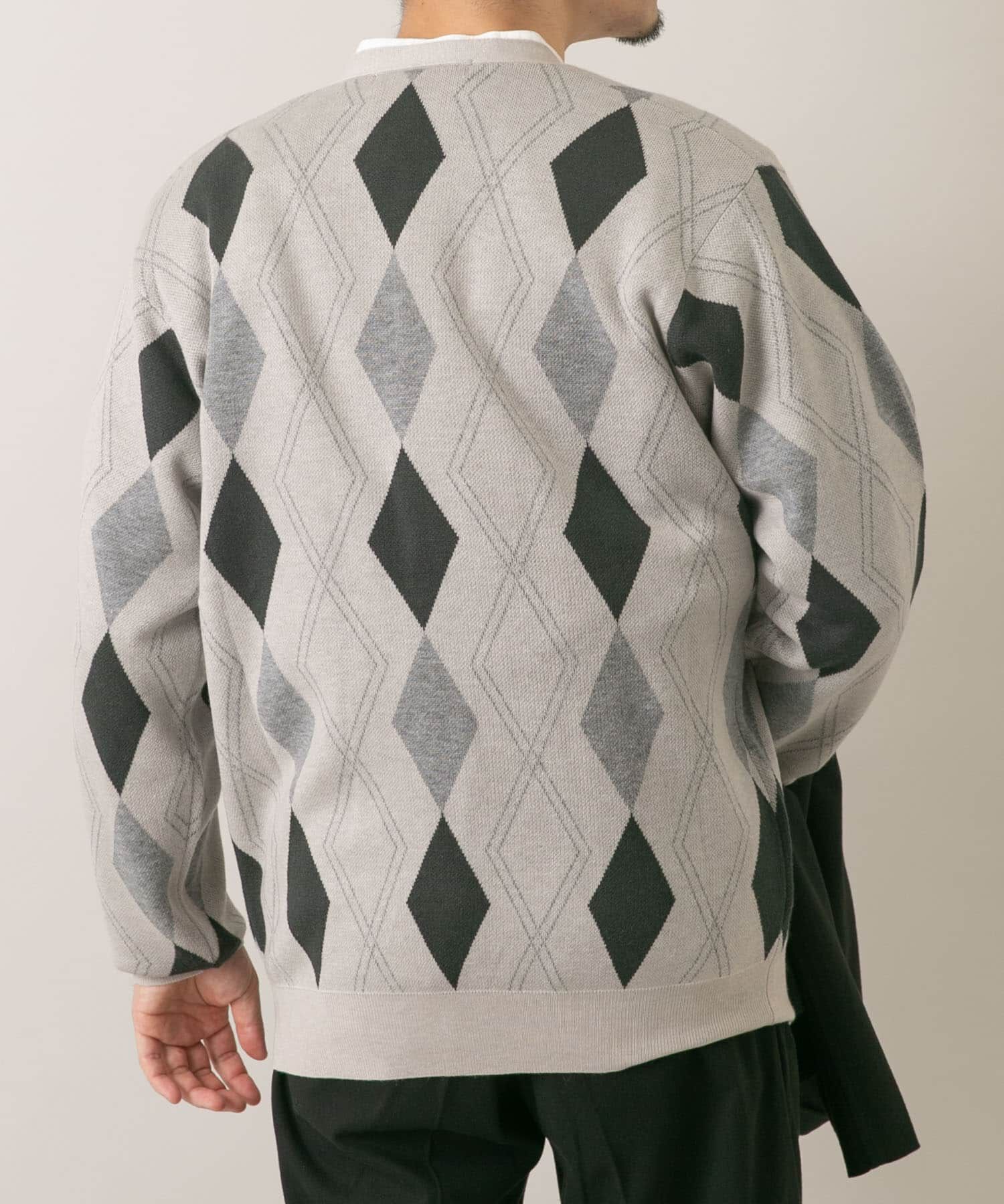 URBAN RESEARCH ROSSO「『WEB限定』アーガイルニットカーディガン」|カーディガン|