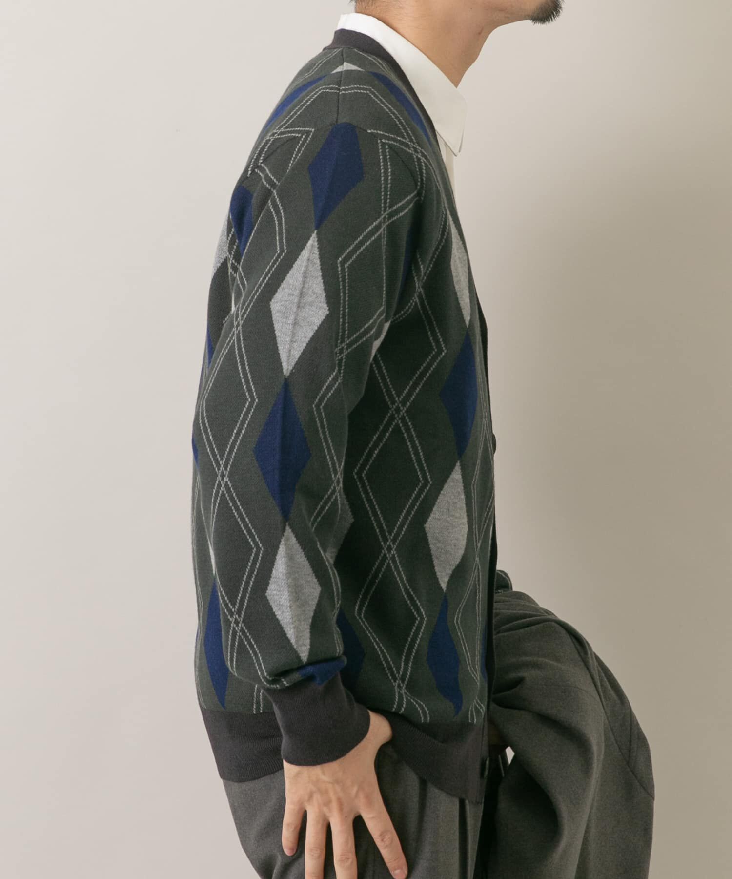 URBAN RESEARCH ROSSO「『WEB限定』アーガイルニットカーディガン」|カーディガン|