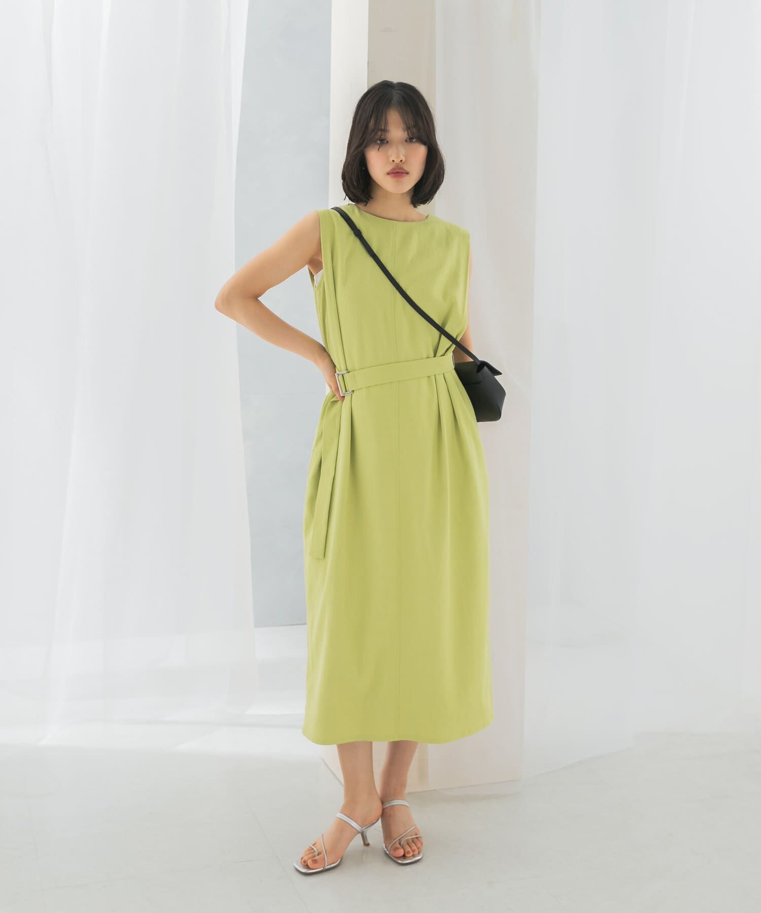 URBAN RESEARCH ROSSO「接触冷感リネン混ストレートワンピース」|ワンピース|