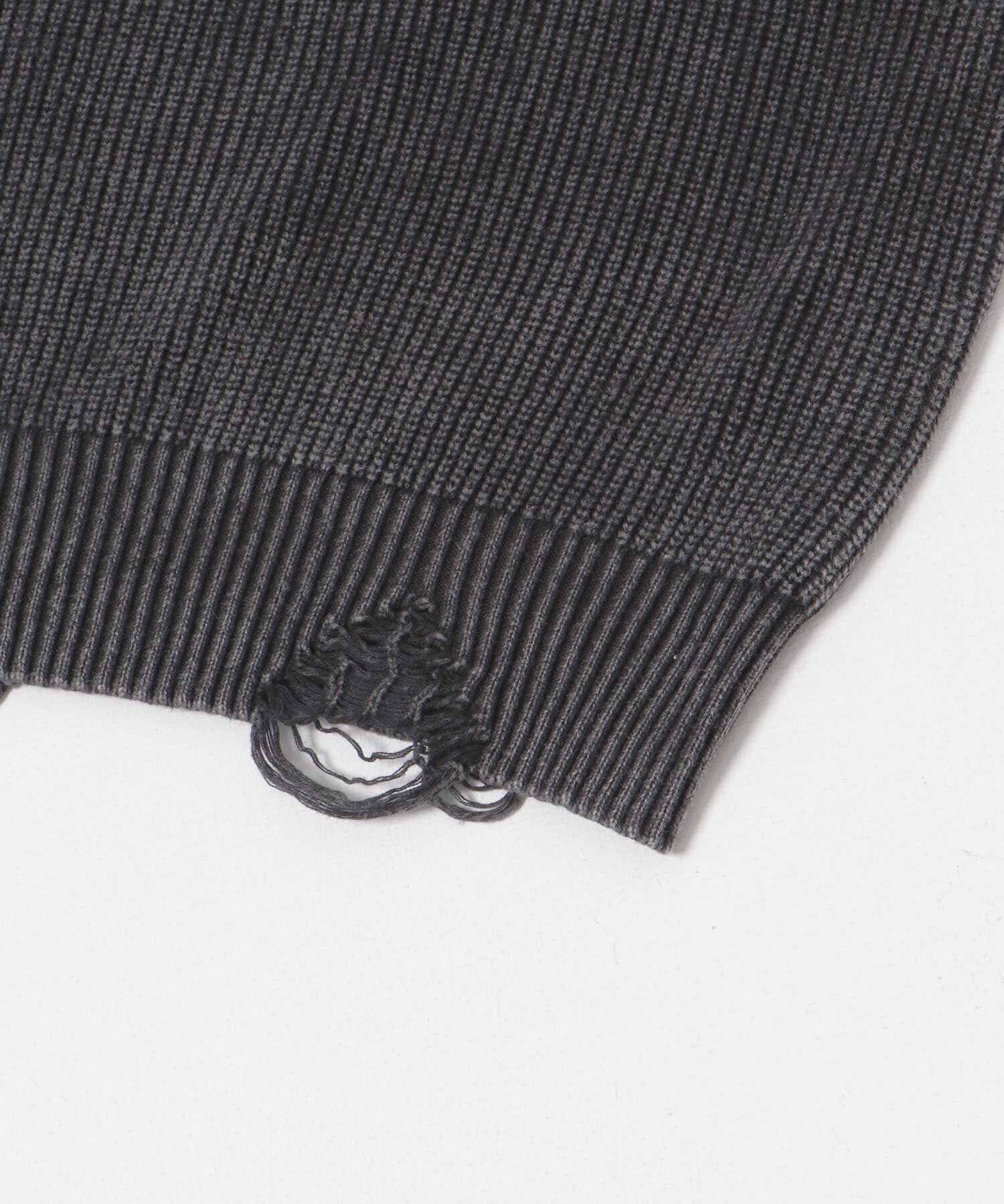 URBAN RESEARCH「URBAN RESEARCH iD　ストーンウォッシュダメージニット」|ニット・セーター|