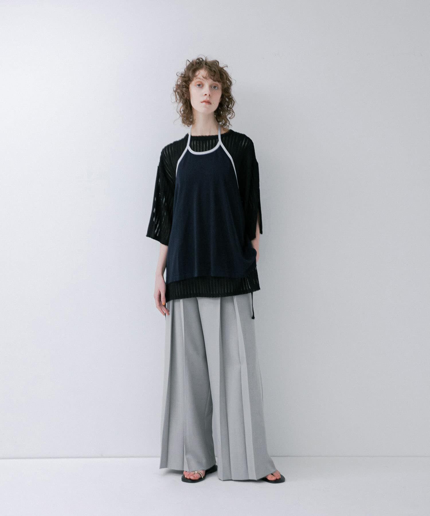 LAATO「holder neck piping knit」|キャミソール|