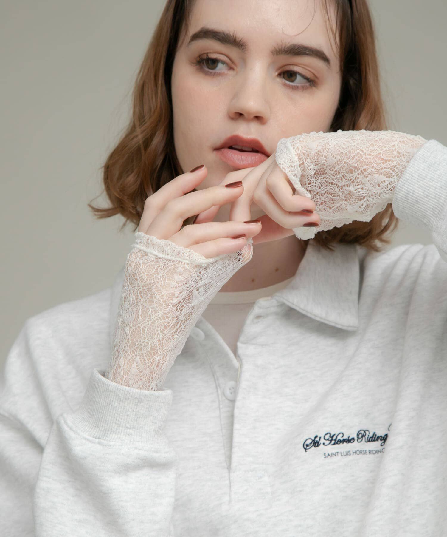 Sonny Label 「『WEB限定』レーススリーブレイヤードロングTシャツ」|Tシャツ・カットソー|オフホワイト