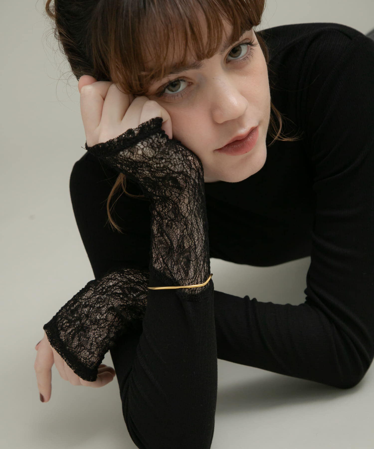 Sonny Label 「『WEB限定』レーススリーブレイヤードロングTシャツ」|Tシャツ・カットソー|