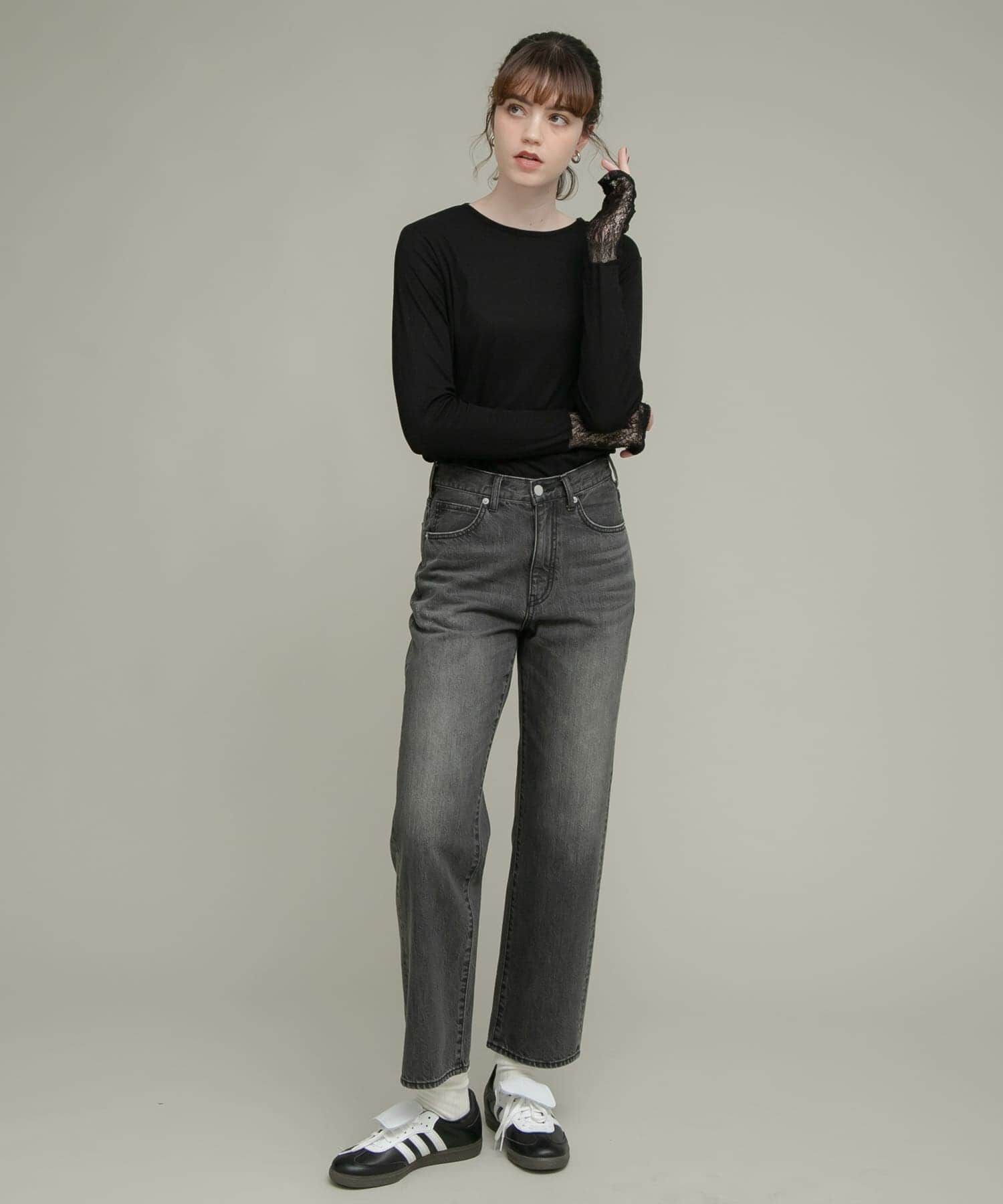 Sonny Label 「『WEB限定』レーススリーブレイヤードロングTシャツ」|Tシャツ・カットソー|