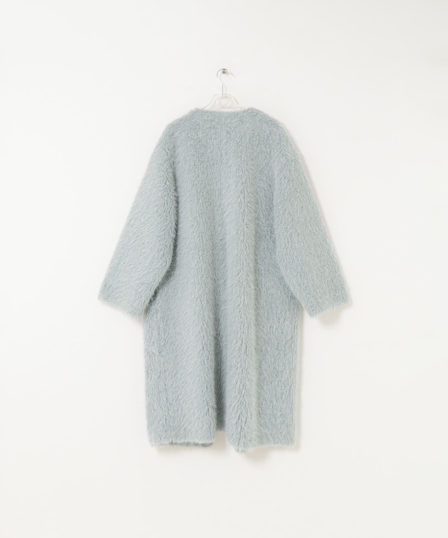 LAATO「long boa coat」|ノーカラーコート|