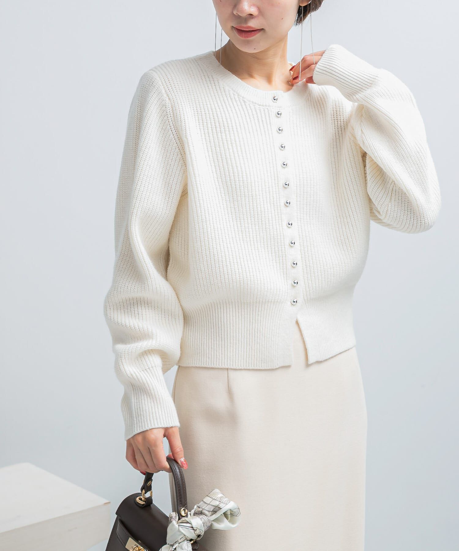 URBAN RESEARCH ROSSO「『WEB限定』ボタンデザインニットプルオーバー」|カーディガン|