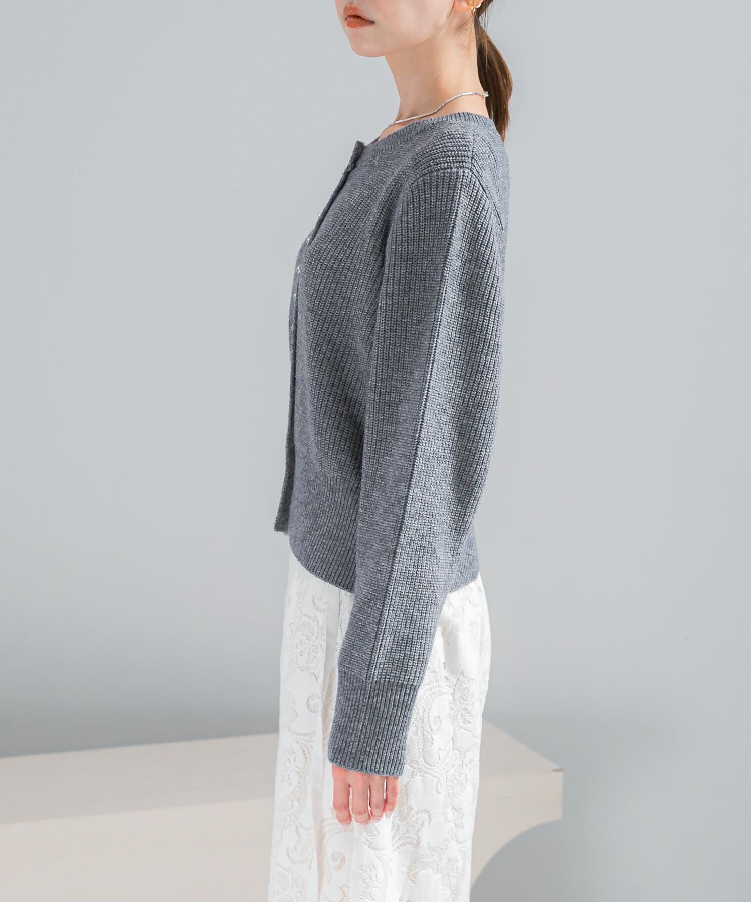 URBAN RESEARCH ROSSO「『WEB限定』ボタンデザインニットプルオーバー」|カーディガン|