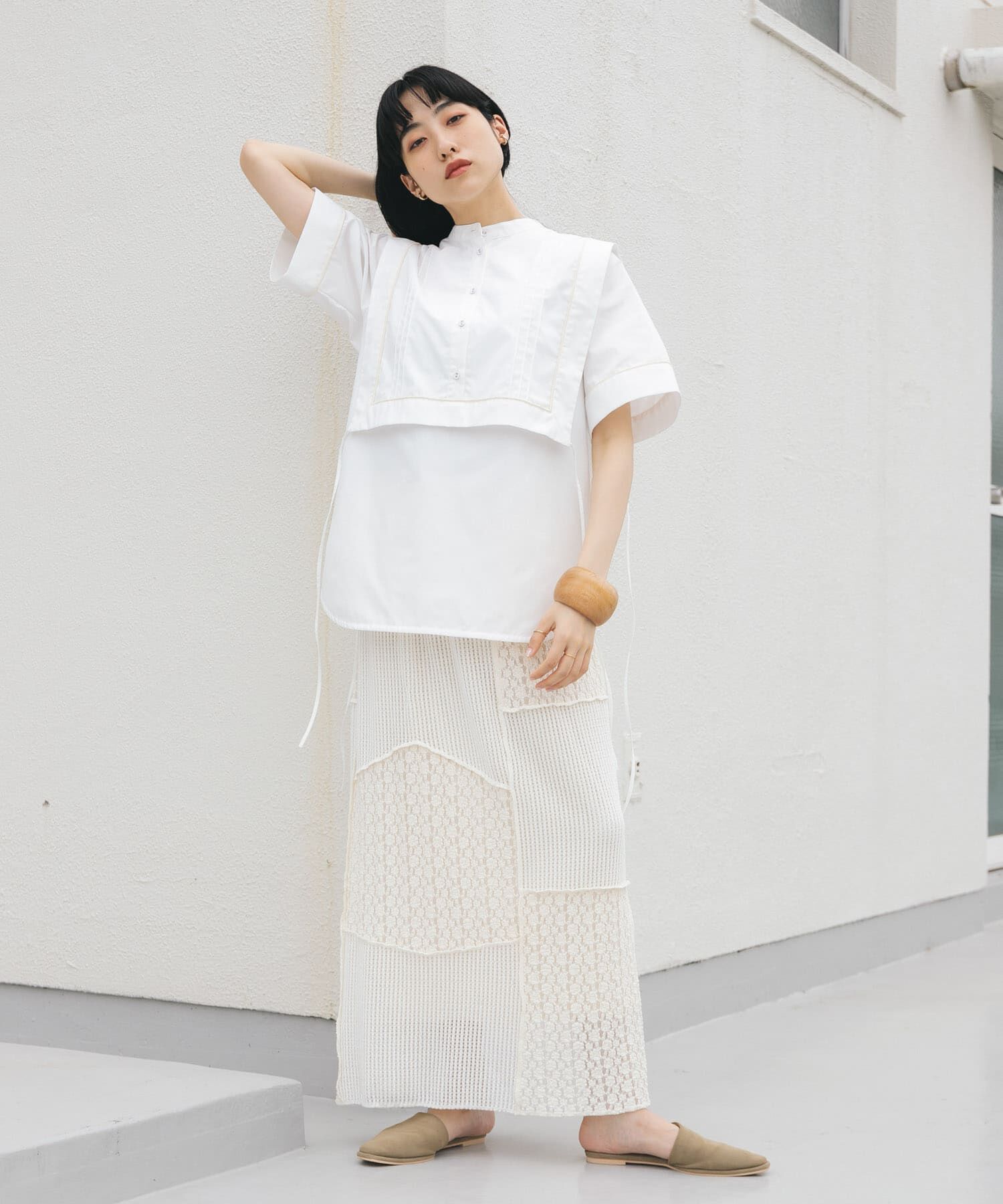  「パイピングレイヤードシャツ」|シャツ・ブラウス|