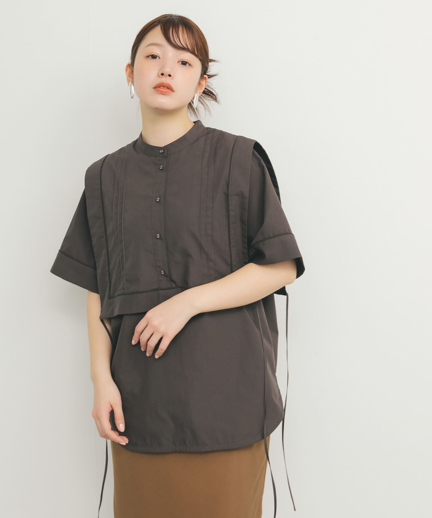  「パイピングレイヤードシャツ」|シャツ・ブラウス|