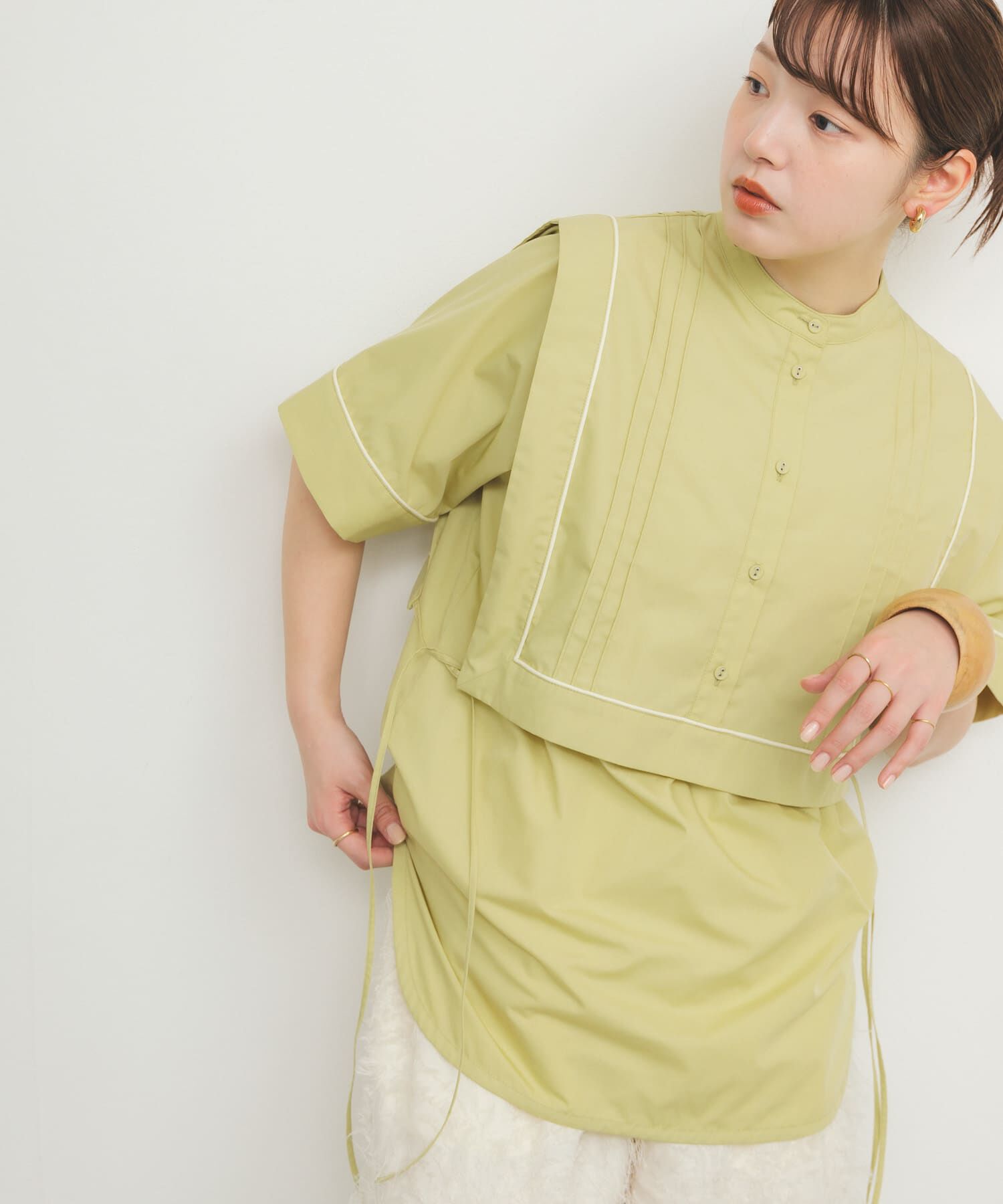  「パイピングレイヤードシャツ」|シャツ・ブラウス|