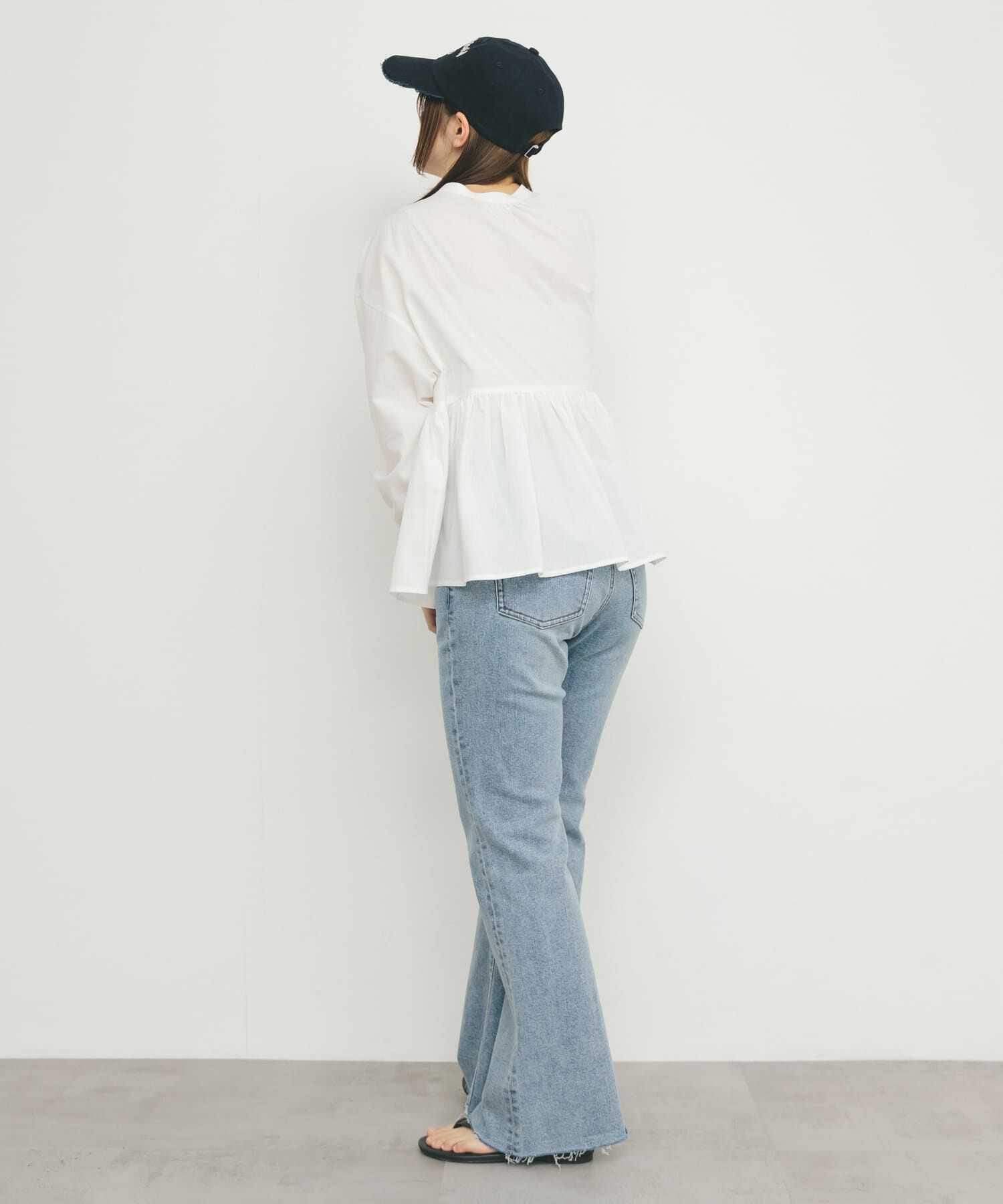  「『34サイズ/低身長向けも展開』ストレッチフレアデニム」|デニム|