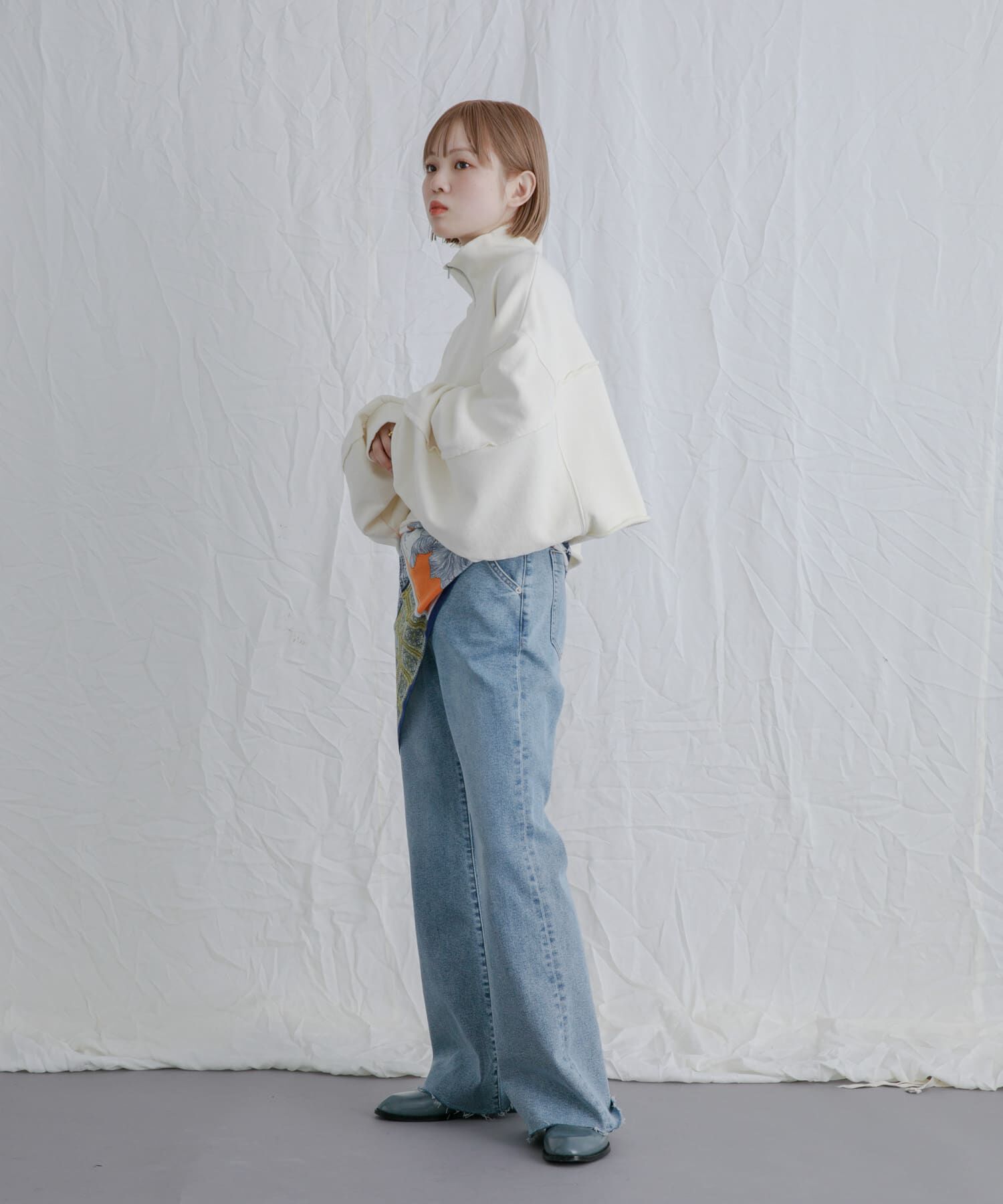  「『34サイズ/低身長向けも展開』ストレッチフレアデニム」|デニム|