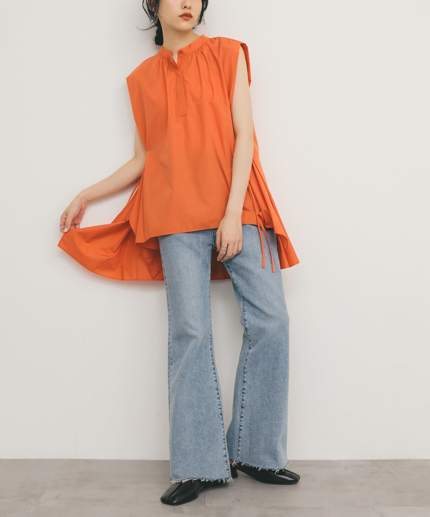  「『34サイズ/低身長向けも展開』ストレッチフレアデニム」|デニム|