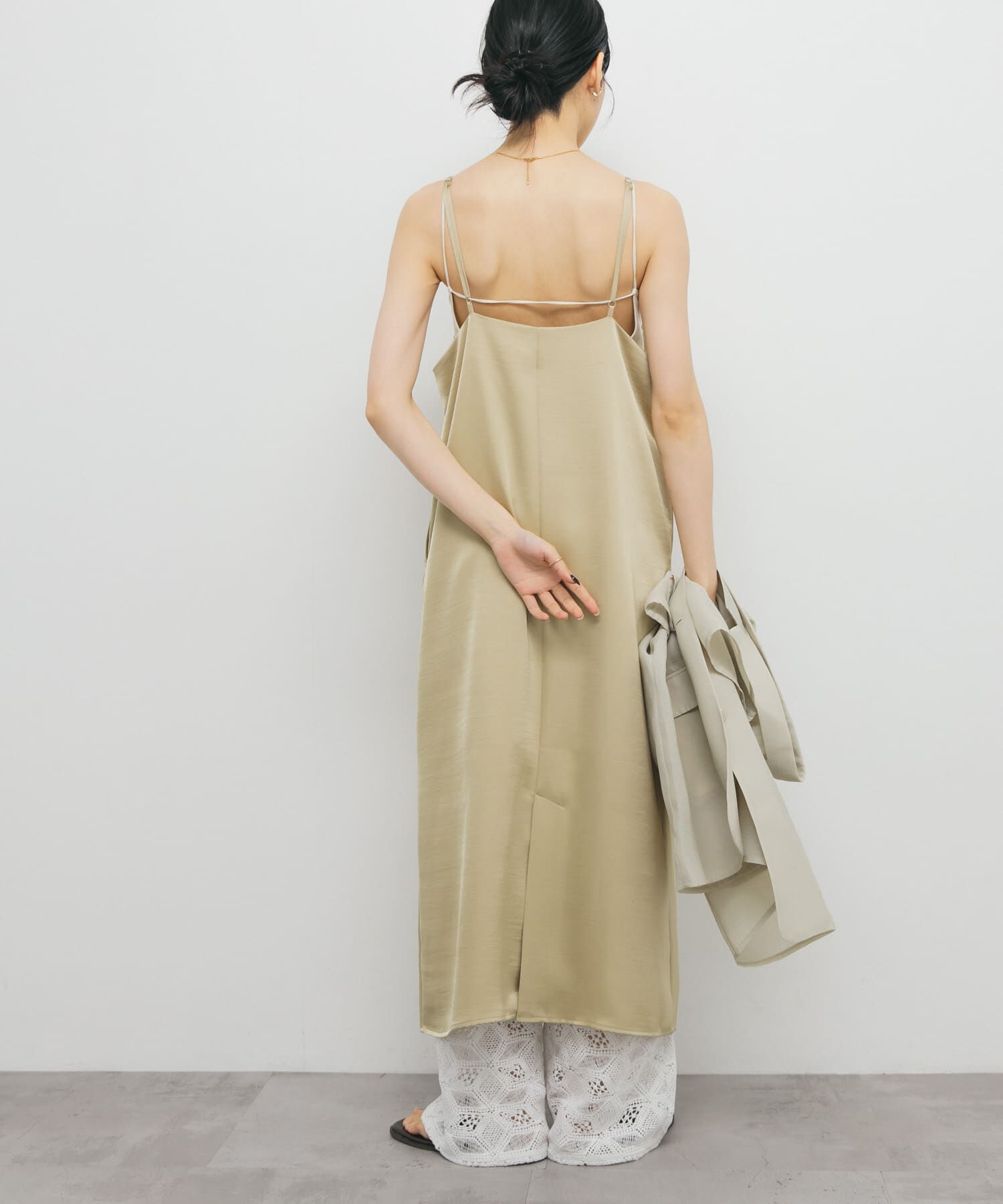  「サテンキャミワンピース」|ワンピース|