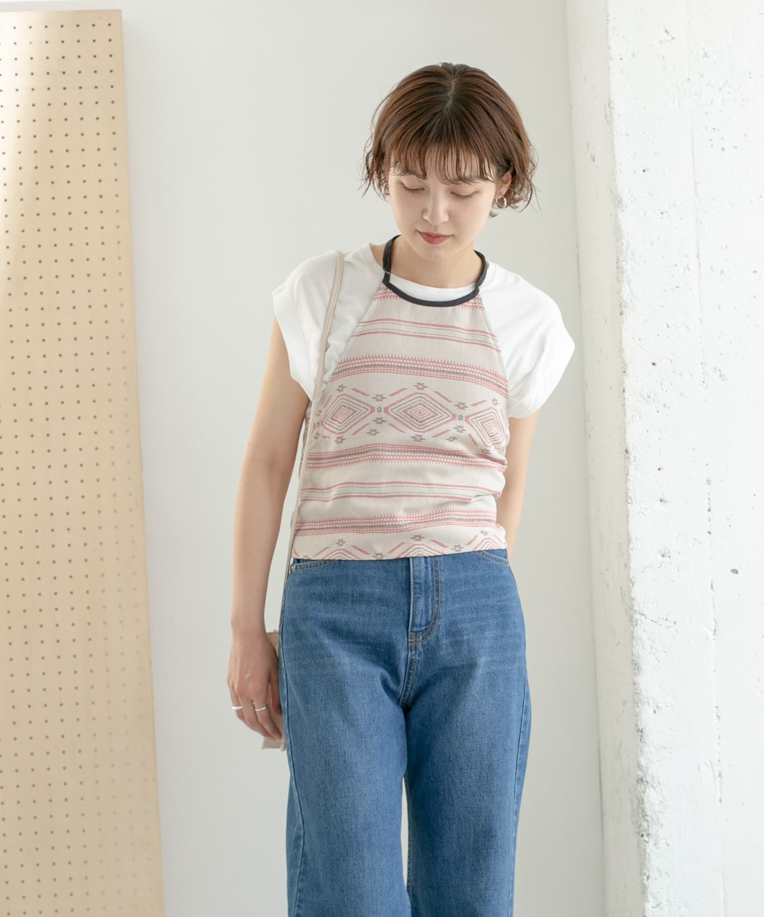  「エスニック柄ホルターネックキャミソール」|キャミソール|