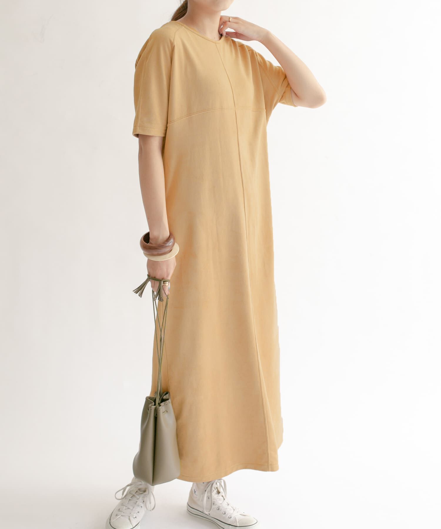  「スエードロングワンピース」|ワンピース|