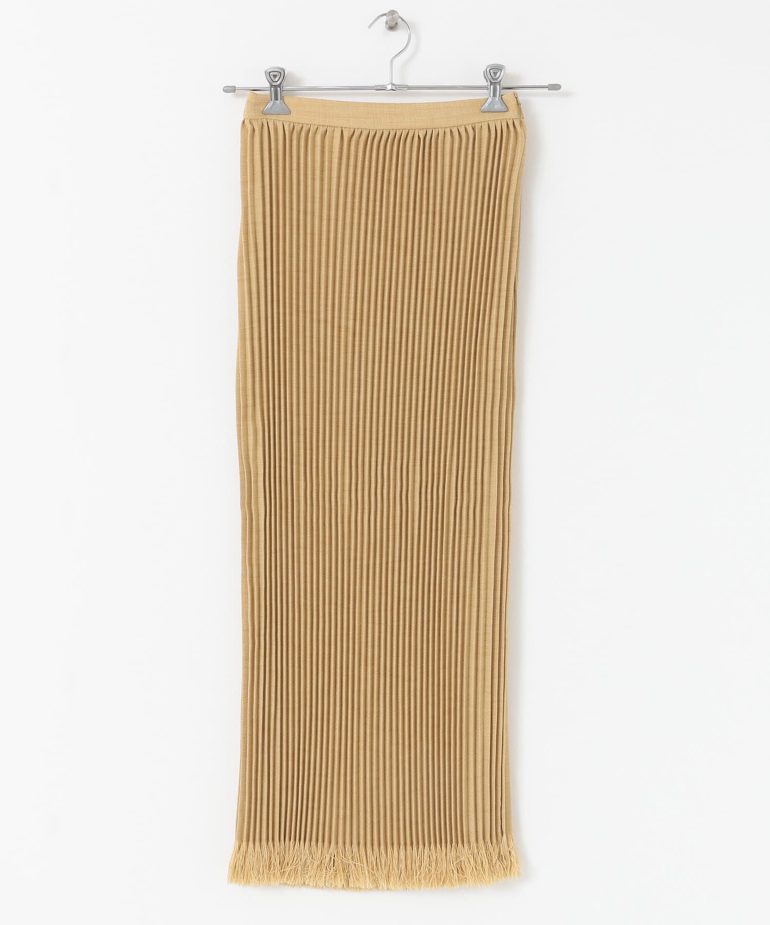  「KBF+　リネンライクフリンジプリーツスカート」|スカート|