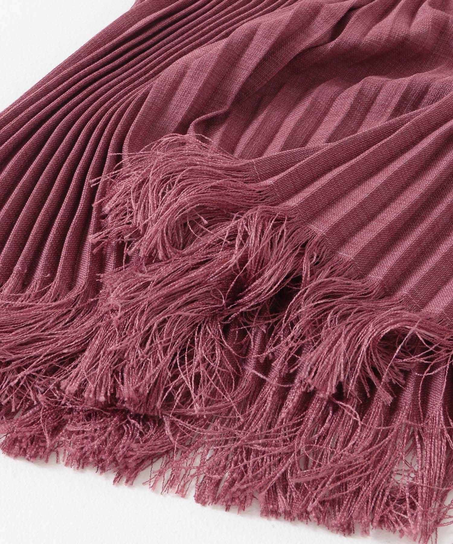  「KBF+　リネンライクフリンジプリーツスカート」|スカート|