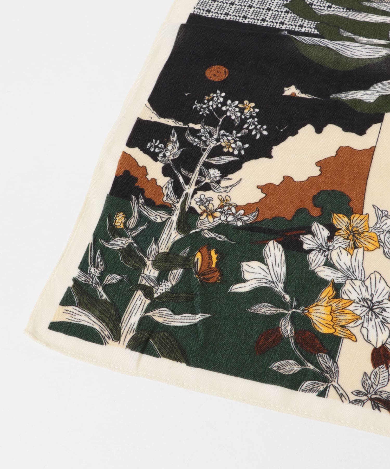  「フラワーデザインビッグスカーフ」|バンダナ・スカーフ|