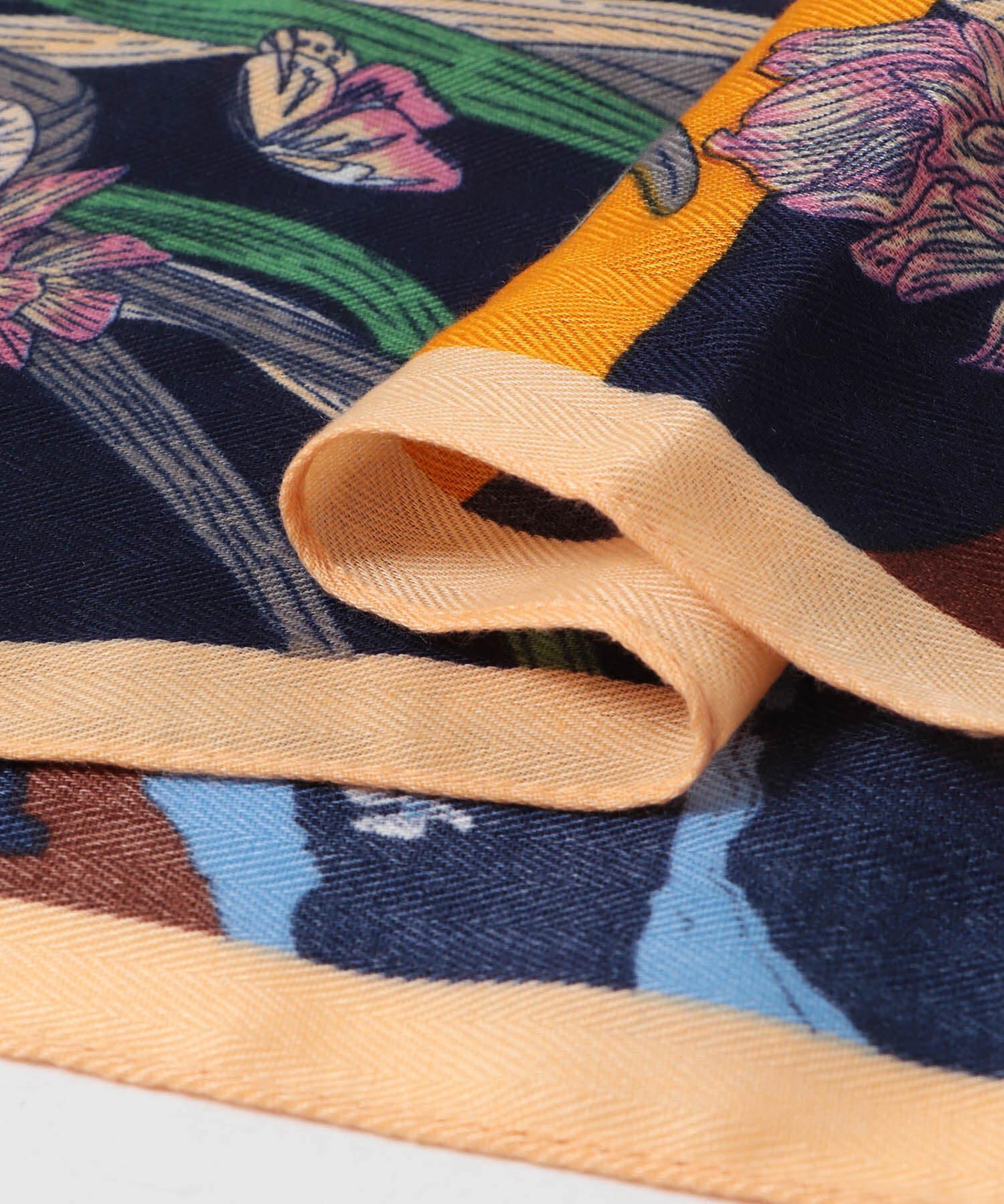  「フラワーデザインビッグスカーフ」|バンダナ・スカーフ|