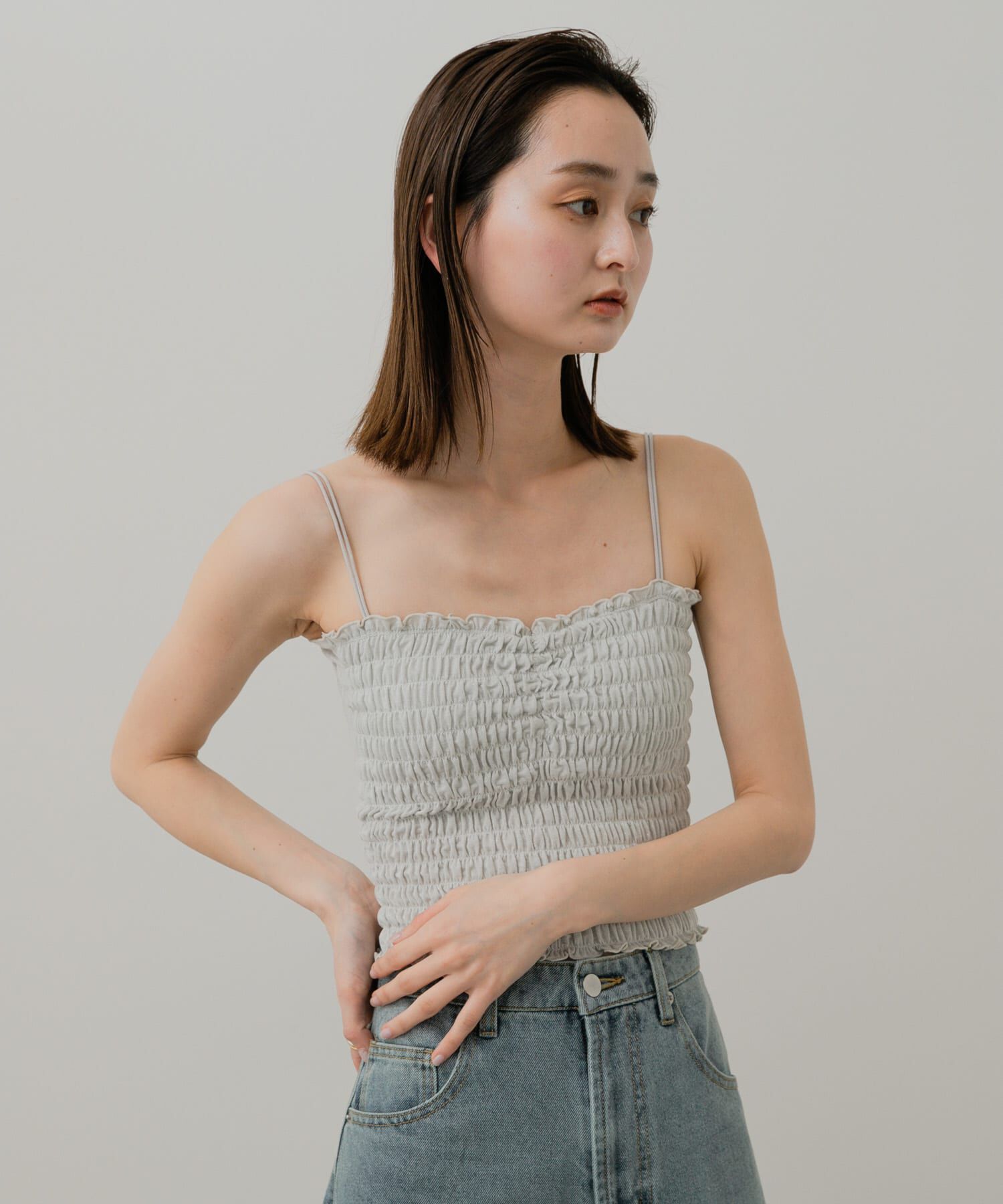 SENSE OF PLACE by URBAN RESEARCH「ラメシャーリングカップツキキャミソール」|キャミソール|