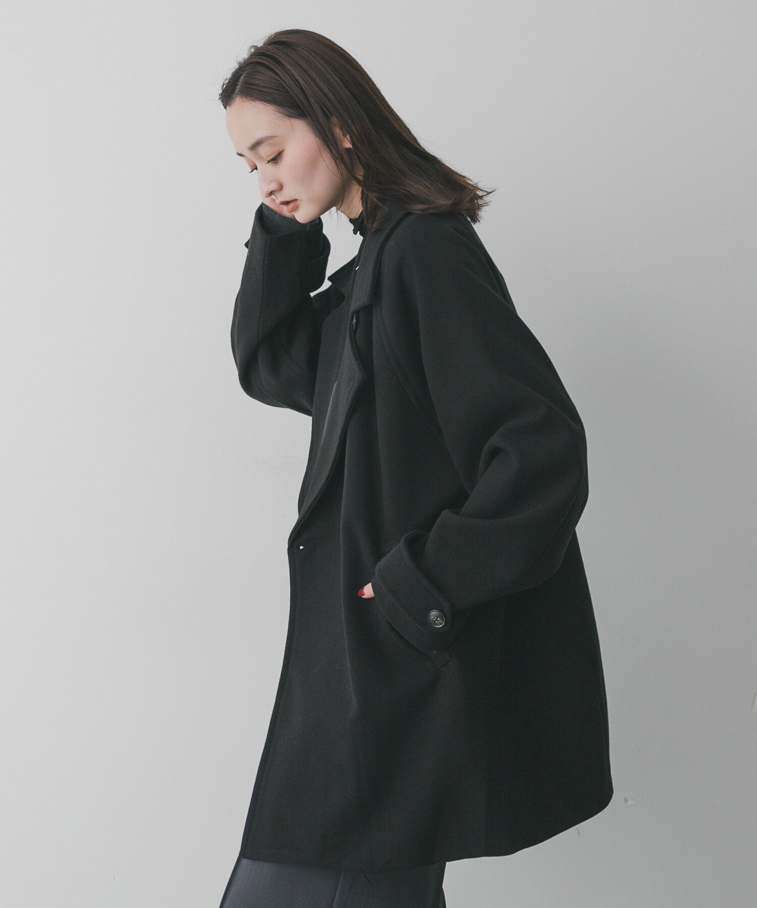 SENSE OF PLACE by URBAN RESEARCH「テーラードミドルコート」|ノーカラーコート|