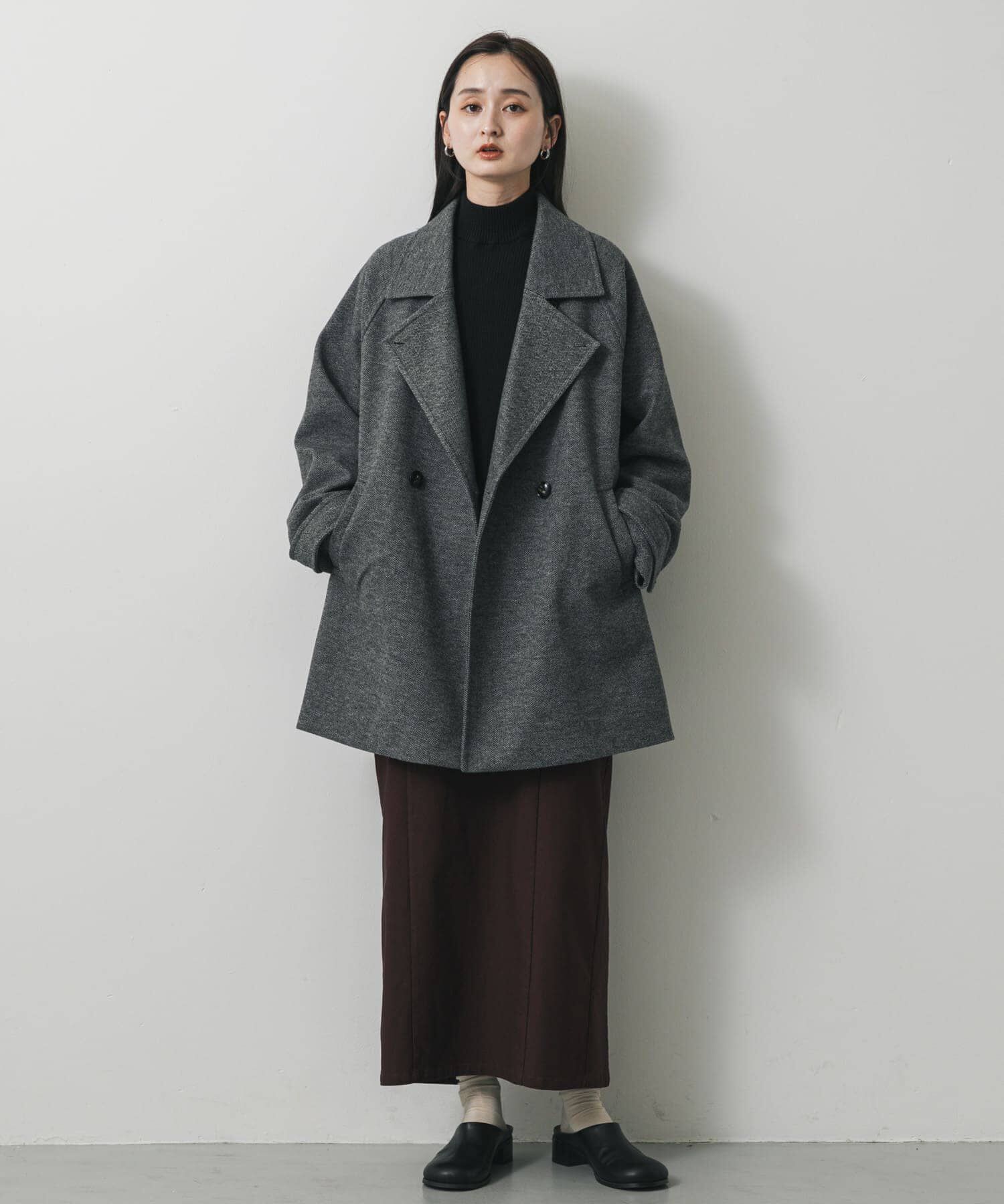 SENSE OF PLACE by URBAN RESEARCH「テーラードミドルコート」|ノーカラーコート|