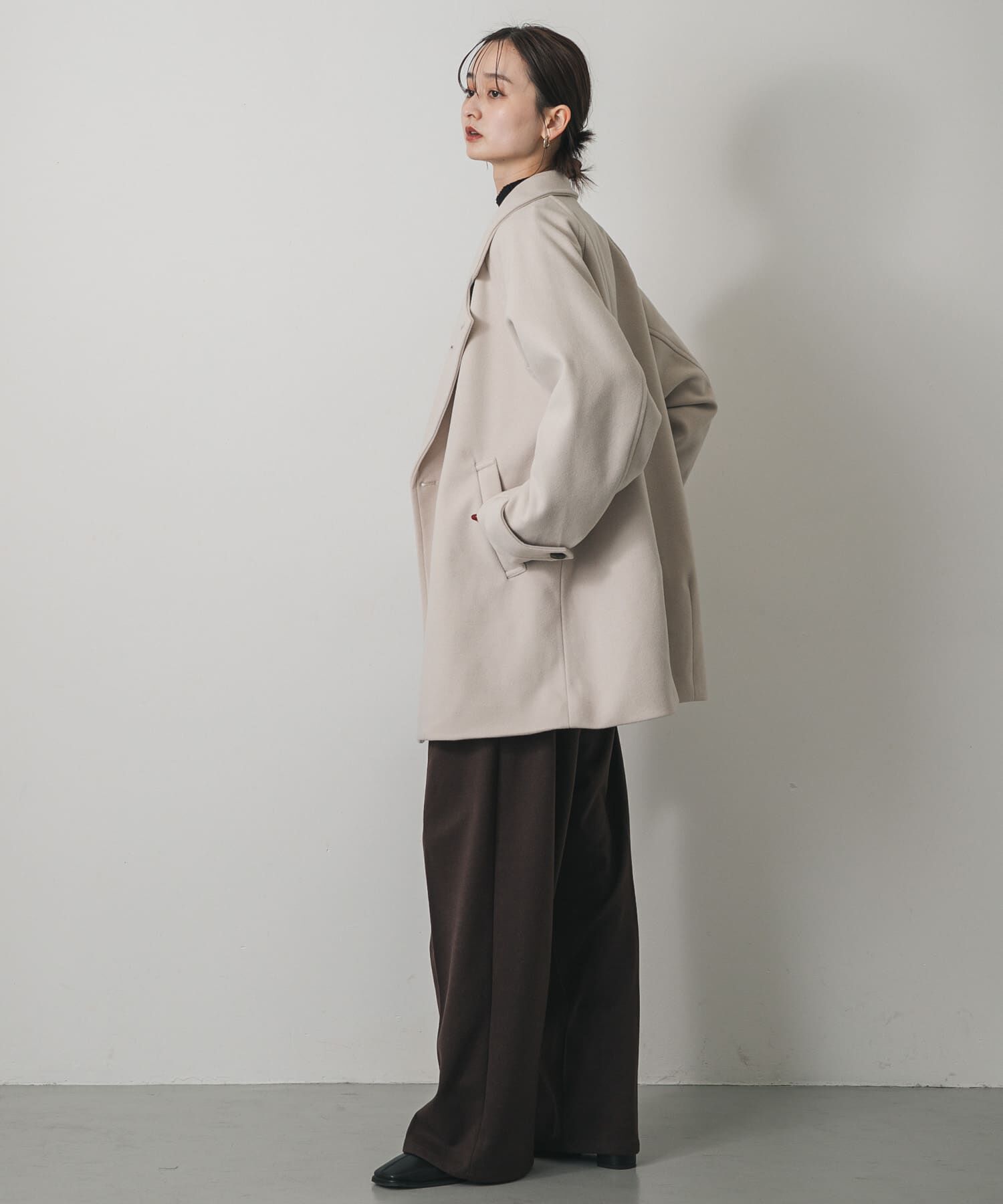 SENSE OF PLACE by URBAN RESEARCH「テーラードミドルコート」|ノーカラーコート|
