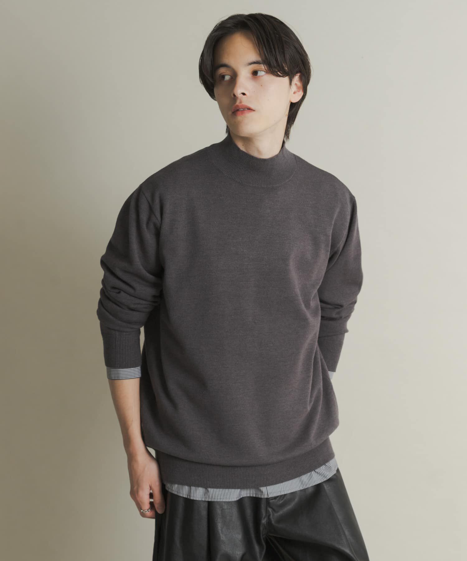 SENSE OF PLACE by URBAN RESEARCH「『一部WEB限定カラー』『洗濯可/毛玉防止』ストレッチモックネックニット」|ニット・セーター|