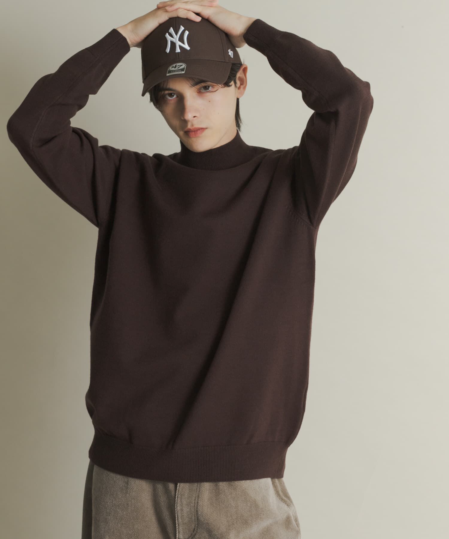 SENSE OF PLACE by URBAN RESEARCH「『一部WEB限定カラー』『洗濯可/毛玉防止』ストレッチモックネックニット」|ニット・セーター|