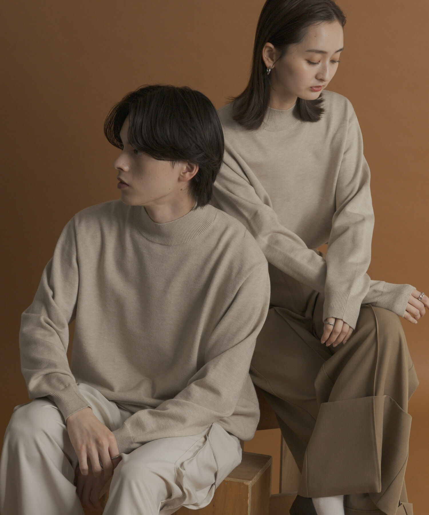 SENSE OF PLACE by URBAN RESEARCH「『一部WEB限定カラー』『洗濯可/毛玉防止』ストレッチモックネックニット」|ニット・セーター|