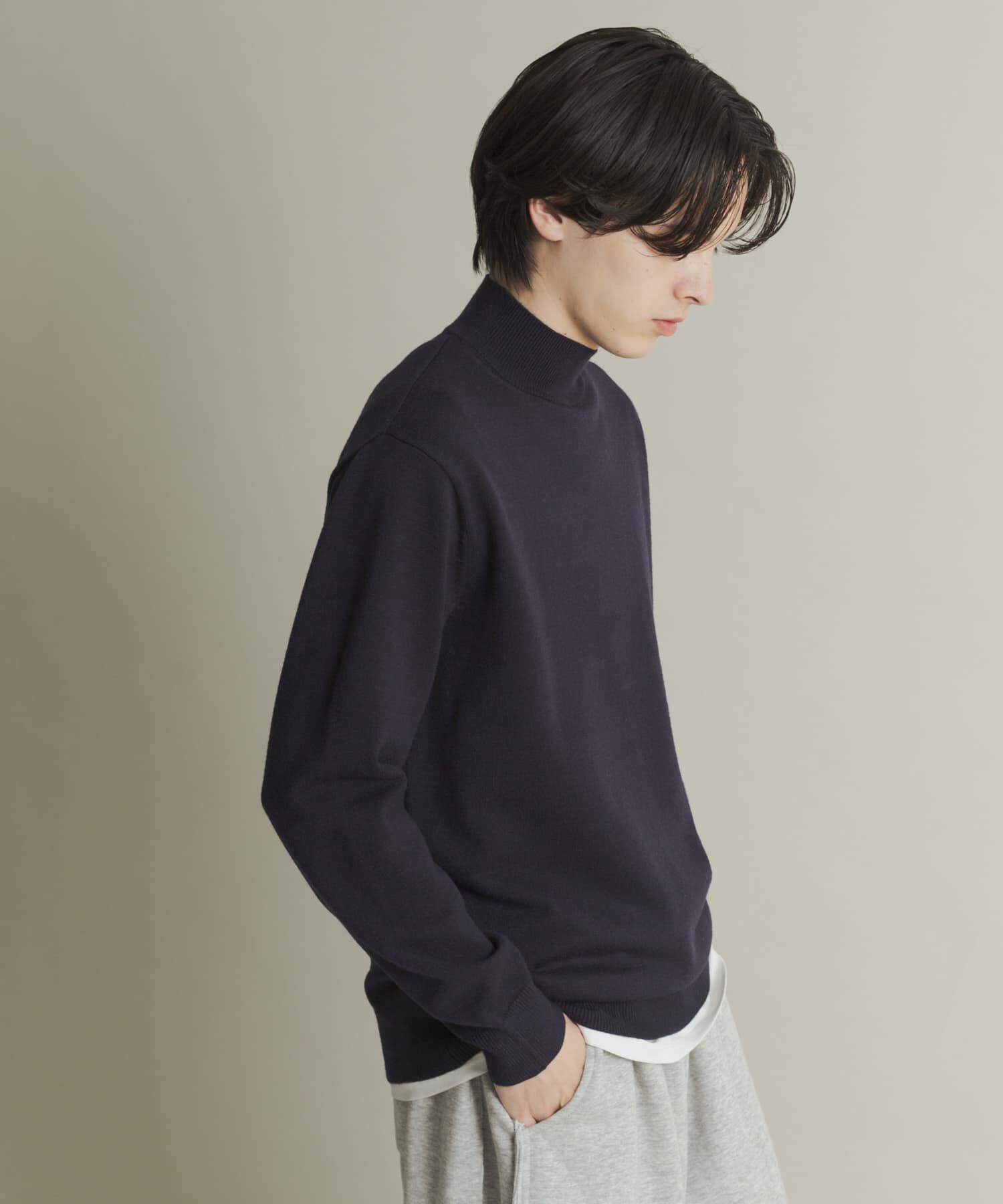 SENSE OF PLACE by URBAN RESEARCH「『一部WEB限定カラー』『洗濯可/毛玉防止』ストレッチモックネックニット」|ニット・セーター|