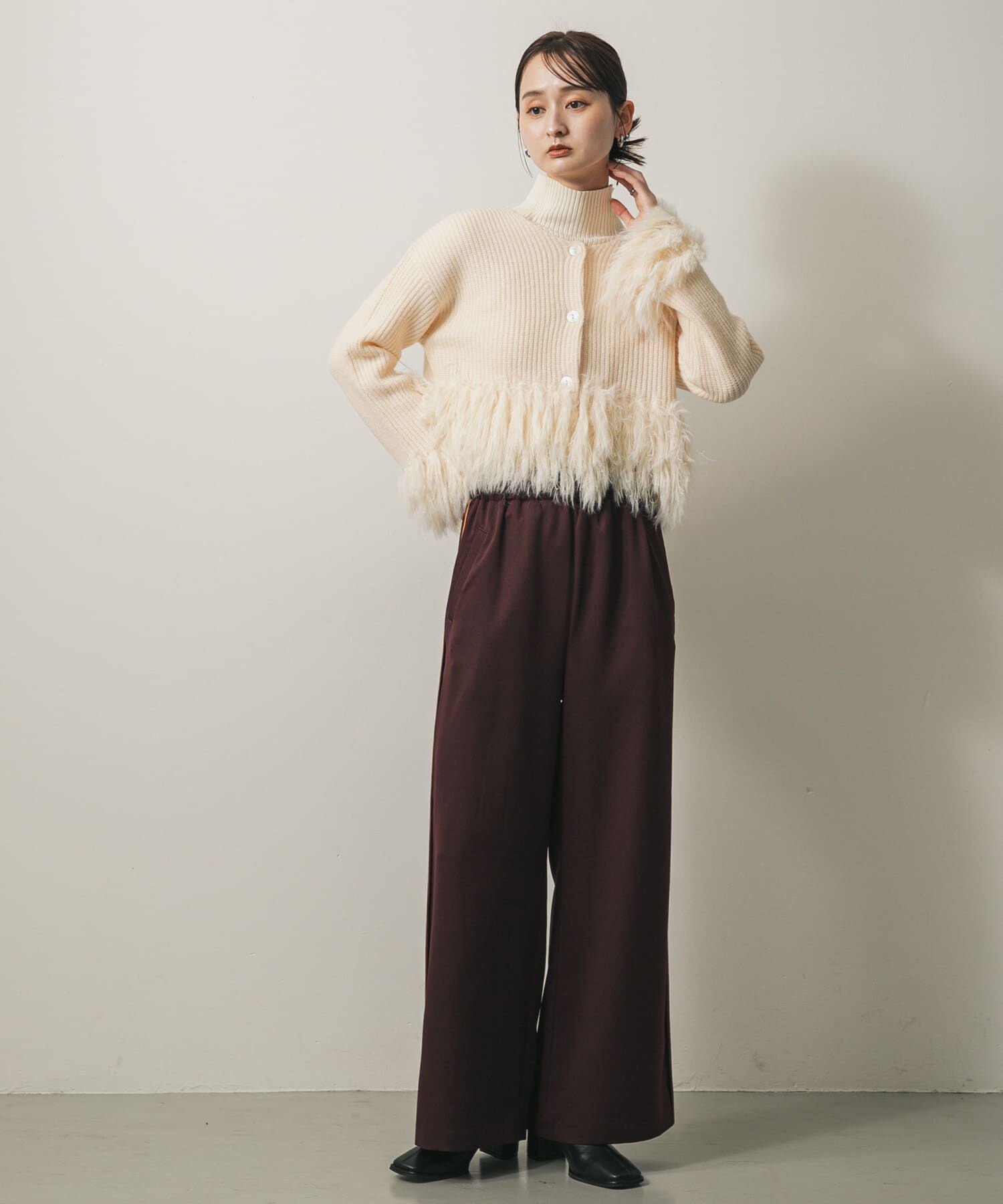 SENSE OF PLACE by URBAN RESEARCH「フェザーフリンジセーター」|ニット・セーター|