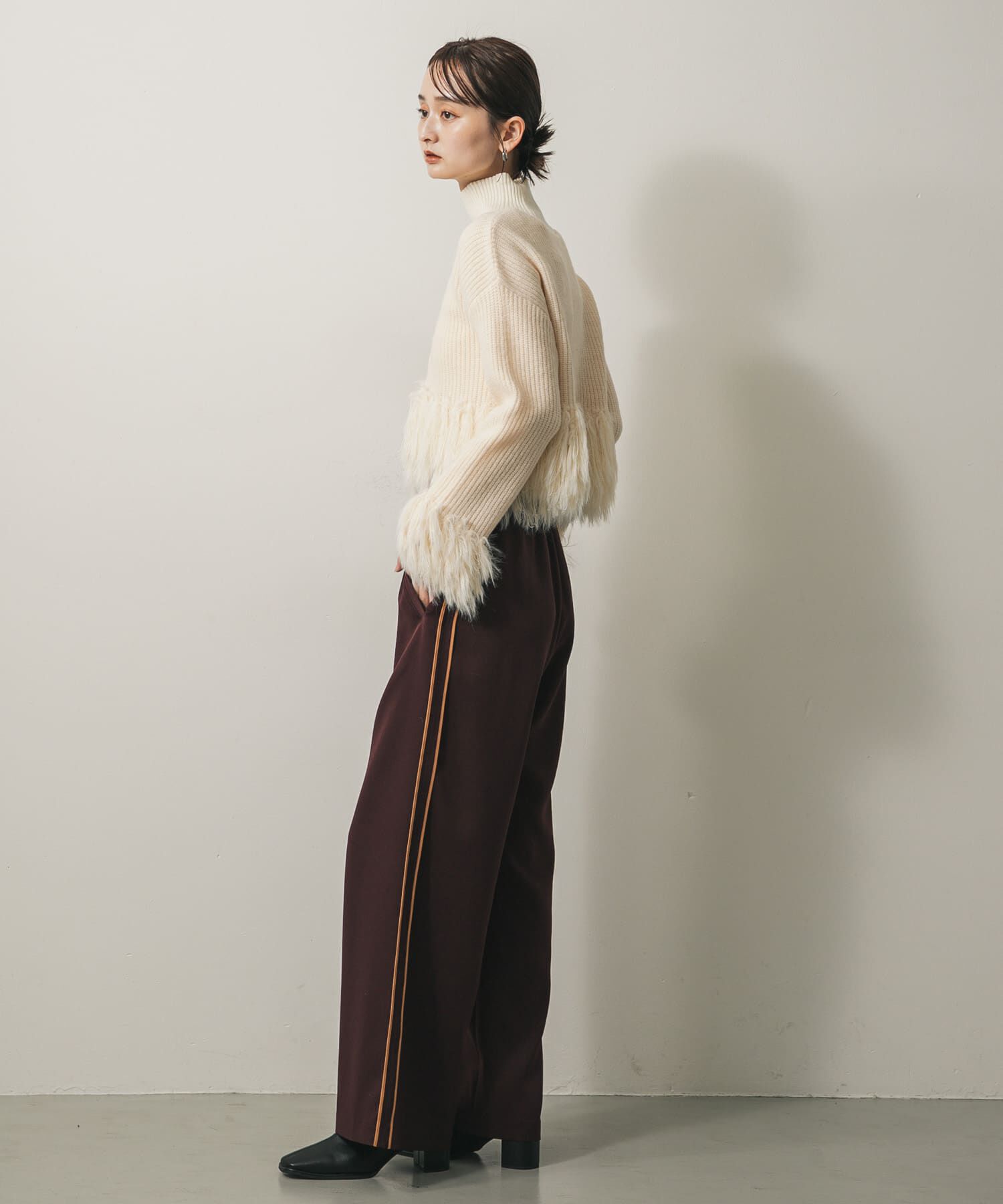 SENSE OF PLACE by URBAN RESEARCH「フェザーフリンジセーター」|ニット・セーター|