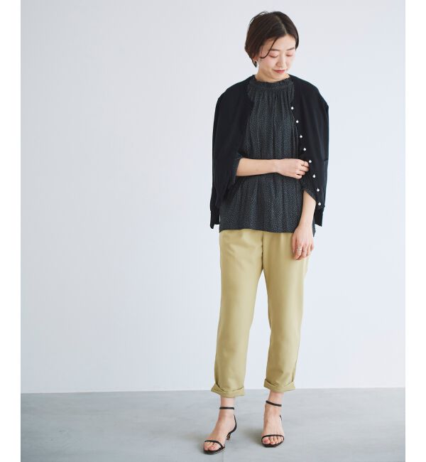 le.coeur blanc「カッセンジョーゼット2wayフリルネックブラウス」|シャツ・ブラウス|