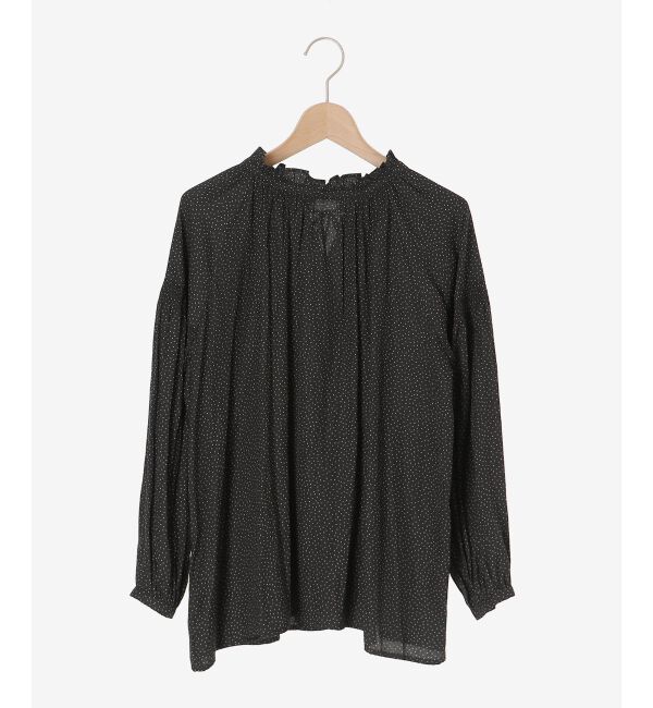 le.coeur blanc「カッセンジョーゼット2wayフリルネックブラウス」|シャツ・ブラウス|