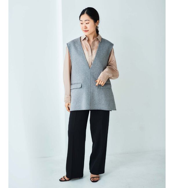 le.coeur blanc「リバーVネックベスト」|ベスト・ジレ|