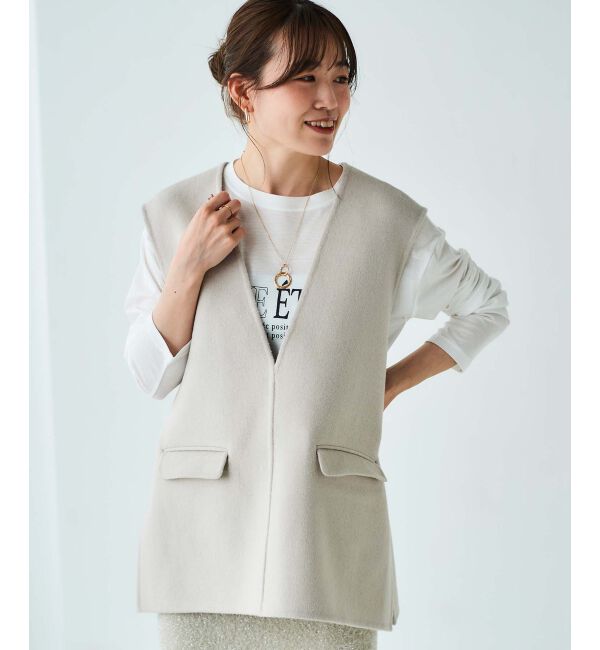 le.coeur blanc「リバーVネックベスト」|ベスト・ジレ|