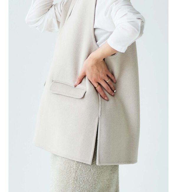 le.coeur blanc「リバーVネックベスト」|ベスト・ジレ|