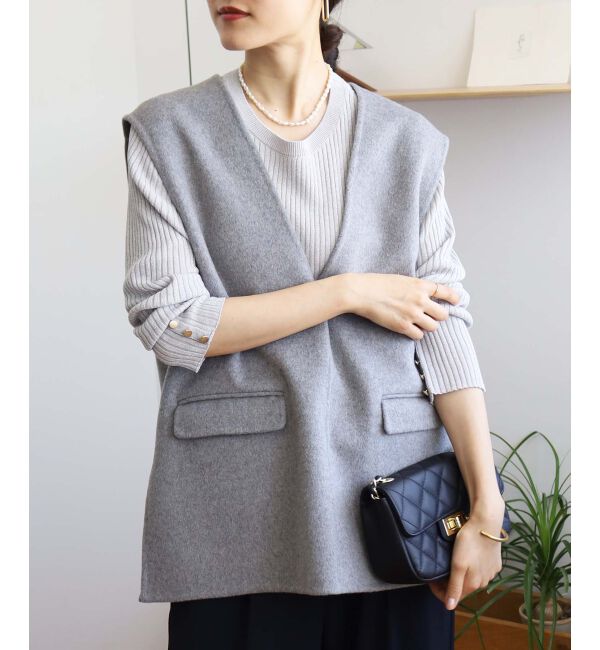 le.coeur blanc「リバーVネックベスト」|ベスト・ジレ|