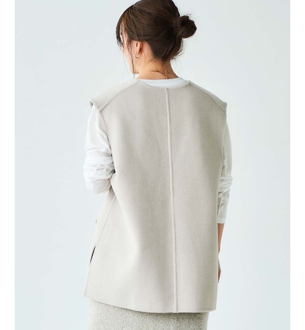 le.coeur blanc「リバーVネックベスト」|ベスト・ジレ|