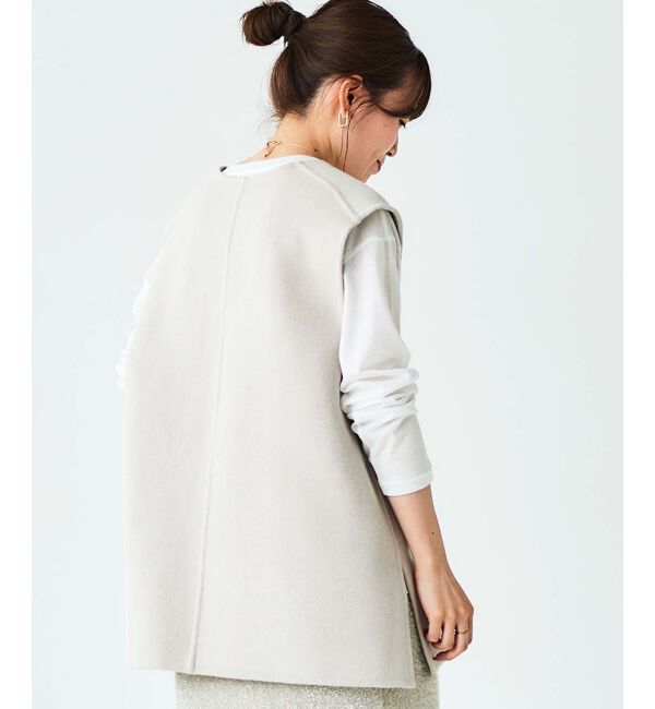 le.coeur blanc「リバーVネックベスト」|ベスト・ジレ|